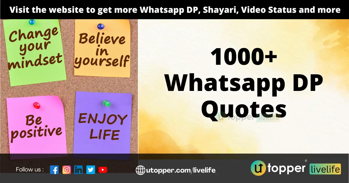 1000+ Whatsapp dP Quotes