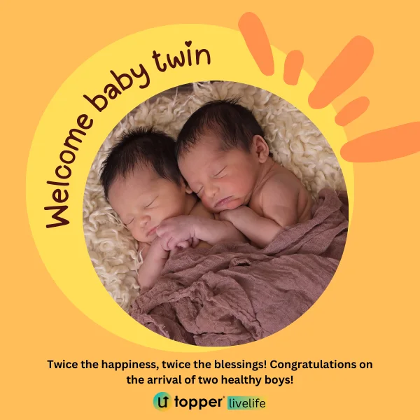 Newborn Baby Wishes for Twins