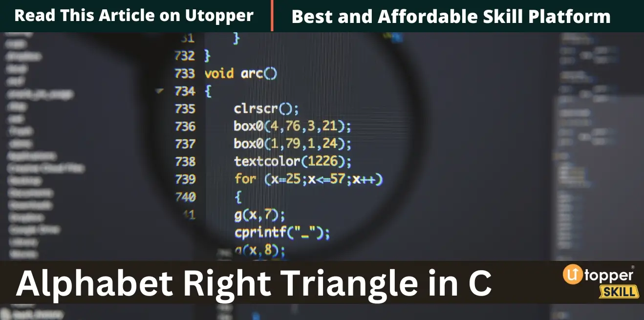 Print Alphabet Right Triangle in C