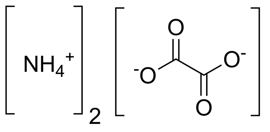 Structure of Ammonium Oxalate